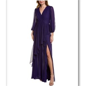 Teri Jon Elegant Purple Wedding Dress